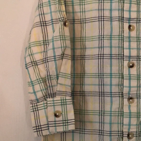 Boys rugged spring Easter butts plaid flannel long sleeve shirt - Picture 4 of 12